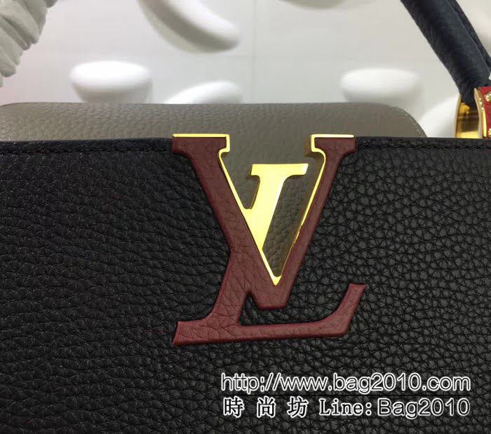 路易威登LV頂級原單 M48864 黑配卡其Capucines BB 迷你手袋 YDH1295
